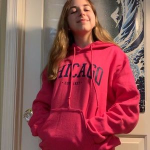 “Chicago” Pink Hoodie  NWOT